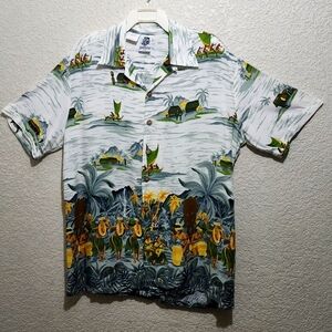 Kennington Rayon Tropical Print Men's Shirt